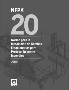 NFPA 20: Norma para Instalación de Bombas Contra Incendio