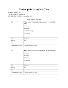 Computer Networks Exam Questions: Physical & Application Layers