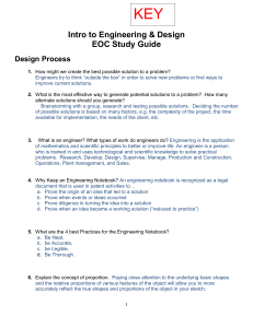 Intro to Engineering & Design EOC Study Guide