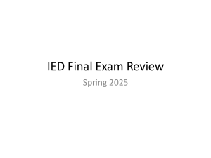 IED Final Exam Review - Spring 2025