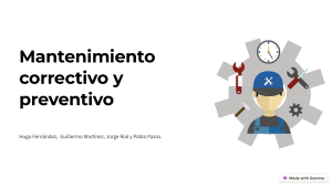 Presentación de Mantenimiento Correctivo y Preventivo