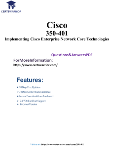 Cisco 350-401 Exam Questions & Answers PDF