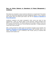 Online Operations & Project Management Diploma | UniAthena