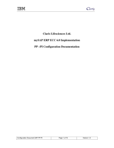 SAP PP-PI Configuration Guide: ECC 6.0 Implementation