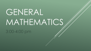 General Mathematics Presentation