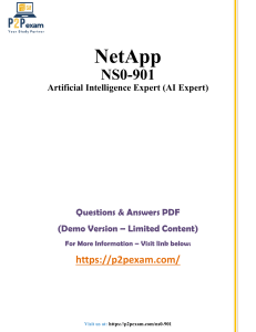 NetApp NS0-901 AI Expert Exam Q&A