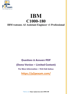 IBM C1000-180 Exam Q&A: Watsonx AI Assistant Engineer v1
