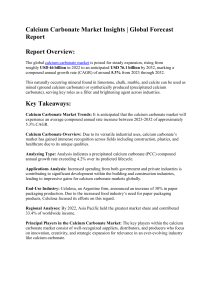 Calcium Carbonate Market: Global Forecast to 2032