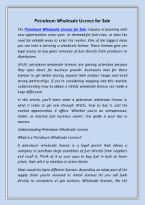 UFUEL Petroleum Wholesale License Guide: Market & Acquisition