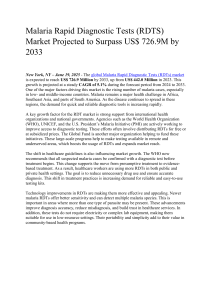 Malaria RDT Market: Growth, Trends, and Forecast to 2033