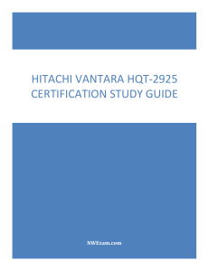 Hitachi Vantara HQT-2925 Certification Study Guide