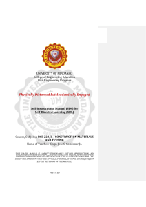 Construction Materials & Testing SIM - Civil Engineering