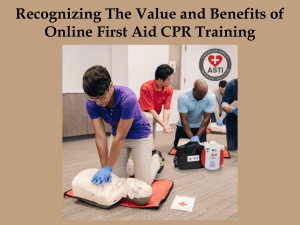 Online First Aid CPR Training: Benefits & Certification