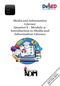 Media & Information Literacy: Introduction Module