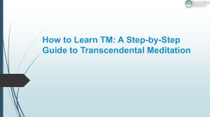 Learn Transcendental Meditation: A Step-by-Step Guide