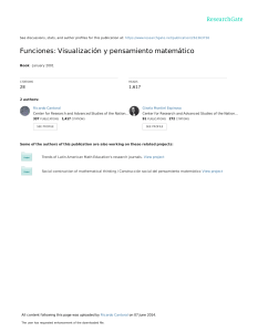 Funciones: Visualizaci&oacute;n y Pensamiento Matem&aacute;tico