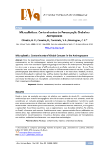 Micropl&aacute;sticos: Contaminantes Globais no Antropoceno