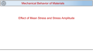 Mean Stress & Fatigue: Material Behavior