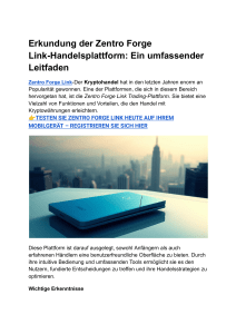 Zentro Forge Link Handelsplattform Leitfaden