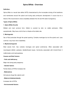 Spina Bifida Overview: Definition, Types, Causes & Management