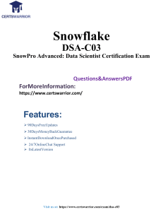 Snowflake DSA-C03 Exam Questions & Answers PDF