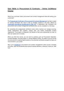 Procurement & Contracts Management Online Course | UniAthena