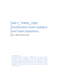SAP C_THR95_2505 Exam Guide: Career Development & Mentoring