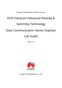 HCIP Datacom Advanced Routing & Switching Lab Guide