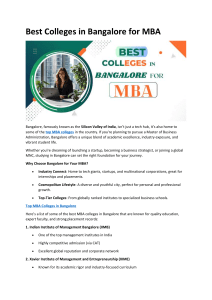 Best MBA Colleges in Bangalore: Top Institutes & Why Choose Bangalore