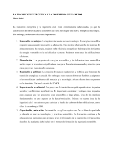 Transici&oacute;n Energ&eacute;tica e Ingenier&iacute;a Civil: Retos