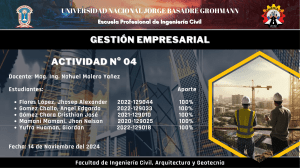 Informe de Actividad Gesti&oacute;n Empresarial - UNJBG