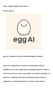 Egg AI: Human-Centered AI Project Description