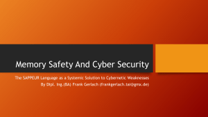Memory Safety & Cybersecurity: SAPPEUR Language Solution for C/C++ Errors