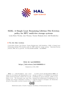 SLRL File Eviction Policy for HPC Multi-Tier Storage