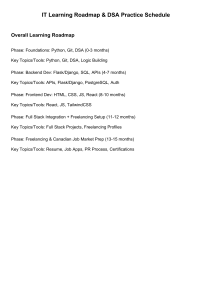 IT Learning Roadmap & DSA Practice Schedule