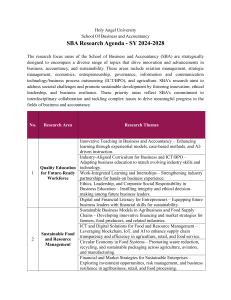Holy Angel University SBA Research Agenda 2024-2028: Business & Accountancy