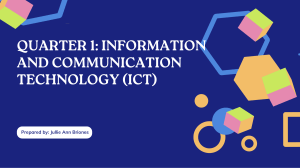 ICT Course Outline: Information & Communication Technology Lessons