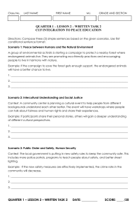 Peace Education Worksheet: Conditional Sentences