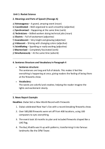Fireworks: Vocabulary, History, and Analysis Lesson