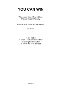 You Can Win: Attitude & Success - Shiv Khera
