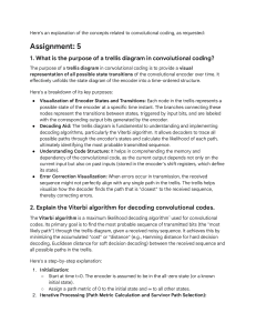 Convolutional Coding: Trellis, Viterbi Algorithm & Encoding Explained