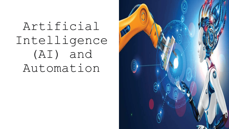Artificial Intelligence & Automation: Concepts, Business Applications