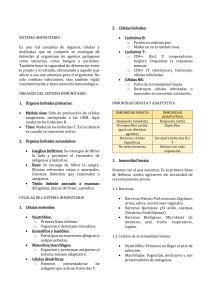 Sistema Inmunitario: Guía de Estudio Inmunidad Innata y Adaptativa