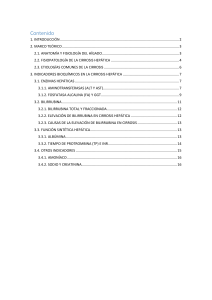 Indicadores Bioqu&iacute;micos en Cirrosis Hep&aacute;tica: Tabla de Contenidos