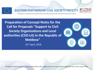 Concept Note Preparation: EU CSO-LA Moldova