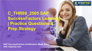 SAP C_THR88_2505 SuccessFactors Learning Practice Questions