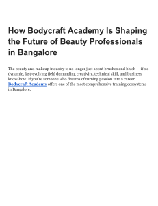 Bodycraft Academy: Makeup & Beauty Courses in Bangalore