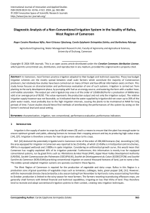Non-Conventional Irrigation System Analysis in Bafou, Cameroon