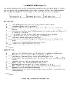 Learning Style Questionnaire: Discover Your Preferred Modality