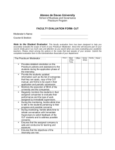 OJT Faculty Evaluation Form - Ateneo de Davao University